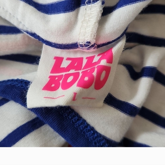 LALABOBO striped maxi dress with bling size large - Picture 6 of 6